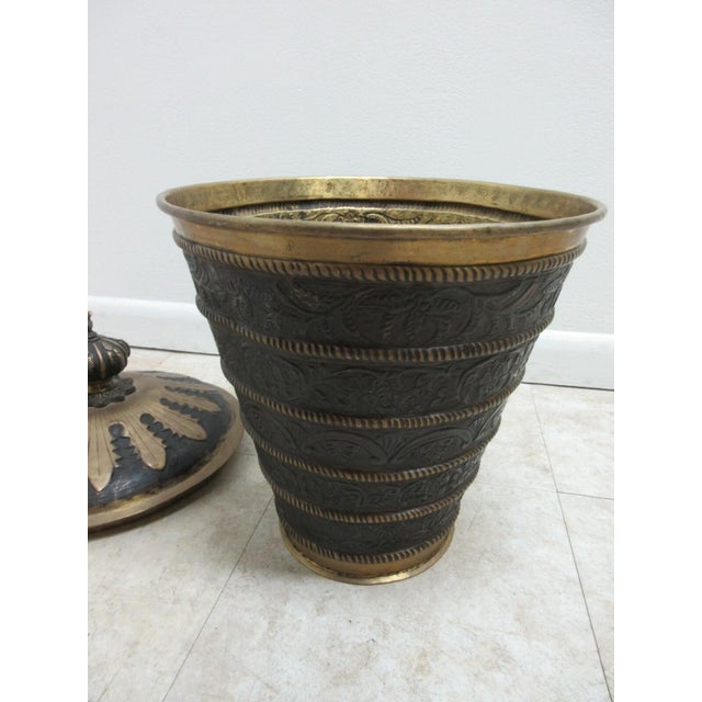 John Richard Brass Acanthus Bowl Urn Storage Planter French Regency For Sale - Image 9 of 9