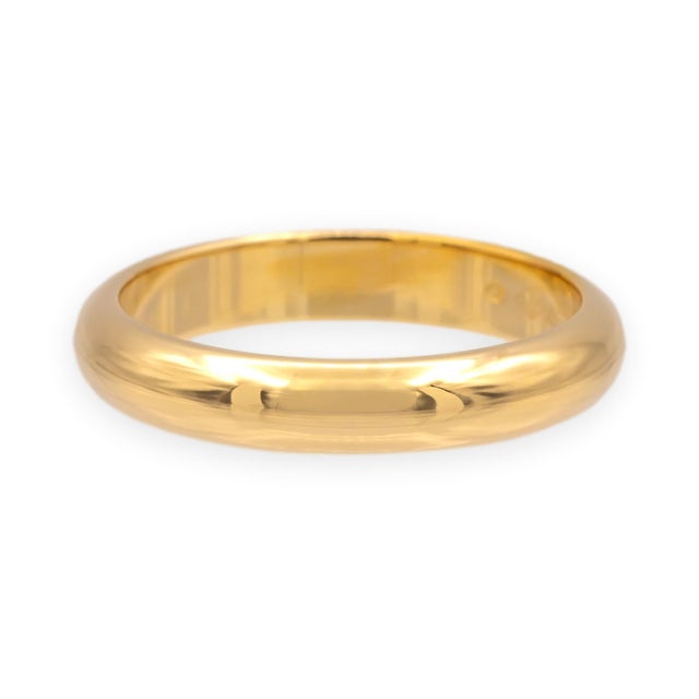Cartier Vintage Cartier 1895 Men's 18k Yellow Classic Wedding Band Ring, Size 9.5 For Sale - Image 4 of 7