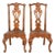 Henredon Georgian Carved Oak and Cane Side Chairs or Dining Chairs, Pair For Sale
