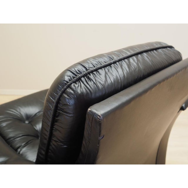 Italain Black Armchair, 1980s For Sale - Image 17 of 18