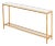 Narrow Gilded Iron Console Table For Sale
