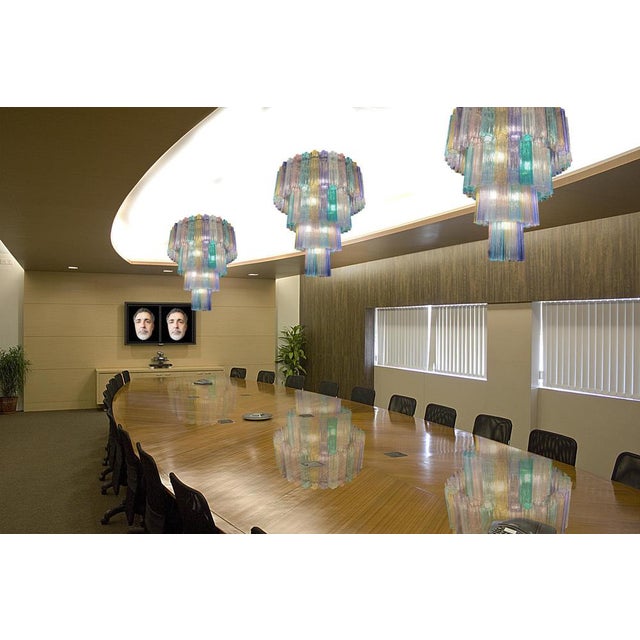 Large Multicolor Murano Chandelier by Valentina Planta For Sale - Image 10 of 18