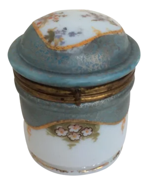 Art Nouveau Painted Glass Lidded Jar, Circa 1900