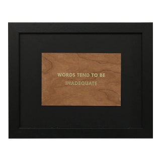 Jenny Holzer, Truism 'Words Tend to Be Inadequate', 1994 For Sale
