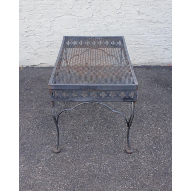 Vintage Wrought Iron Outdoor Coffee Table For Sale - Image 14 of 18