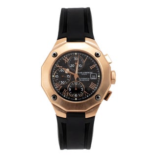 Baume Et Mercier Riviera Chronometer 43mm 65586 18k Rose Gold Automatic Watch For Sale