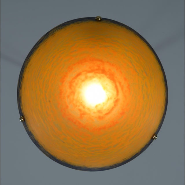 French Art Deco Pendant Light by André Delatte 1920s France For Sale - Image 6 of 11