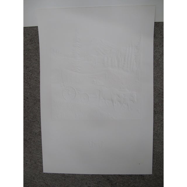 White Becky Gyes Pacific Nw Oregon Trail 1843 - 1993 Embossed Signed Limited Edition Print For Sale - Image 8 of 8