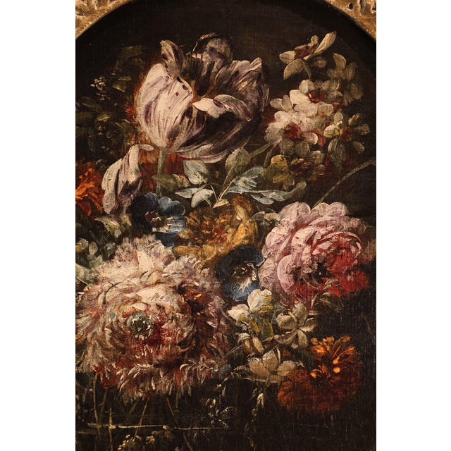 Workshop of Margherita Caffi, Still Lifes of Flowers, 1700, Oil on Canvases, Set of 2 For Sale - Image 11 of 16
