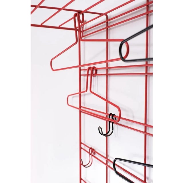 Mid-Century Modern Hanging Coat Rack attributed to Coen De Vries for Devo, Holland, 1957 For Sale - Image 3 of 9