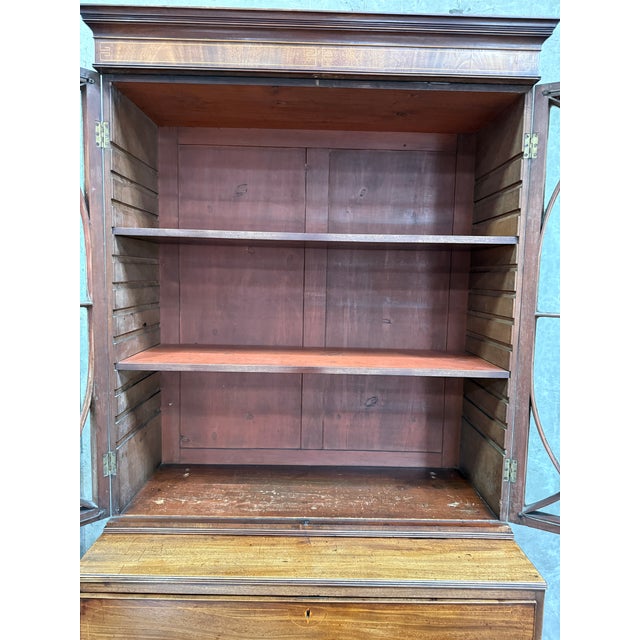 George III Mahogany Secretary Bookcase c.1800 93" For Sale - Image 16 of 17