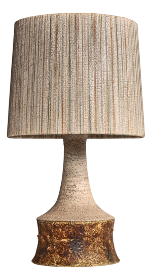 Danish Modern Stoneware Table Lamp with String Shade from Bartholdy, 1970s