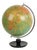 Vintage Political Globe with Oak Base by Hermann Haack, 1970s For Sale