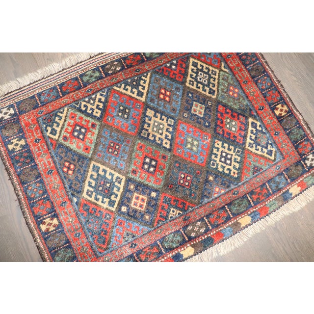 Persian Antique Zabihi Collection Jaff Kurd Bagface Rug For Sale - Image 3 of 7