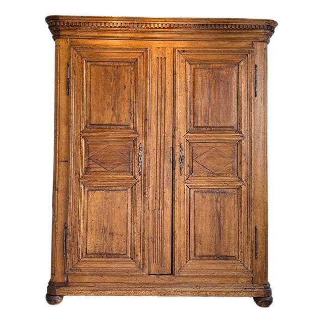Baroque Farmhouse Hall Cabinet For Sale