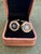 Rare Gold Plated & Onyx Vintage Art Deco Christian Dior Cufflinks In Lux Case For Sale - Image 4 of 9