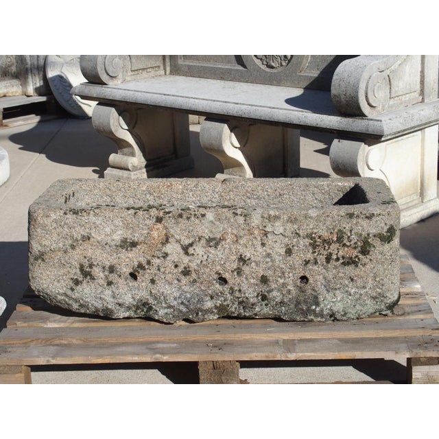 Antique Carved Granite Farm Trough From Normandy, France, 19th Century For Sale - Image 4 of 12