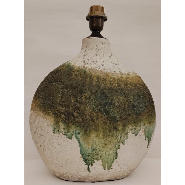 Large Glazed Ceramic Lamp Base by Marcello Fantoni, Italy, 1960s For Sale - Image 3 of 17