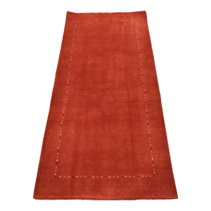 Gabbeh Runner 3'3'' X 6'9'' Red Wool Contemporary Hand-Knotted Rug