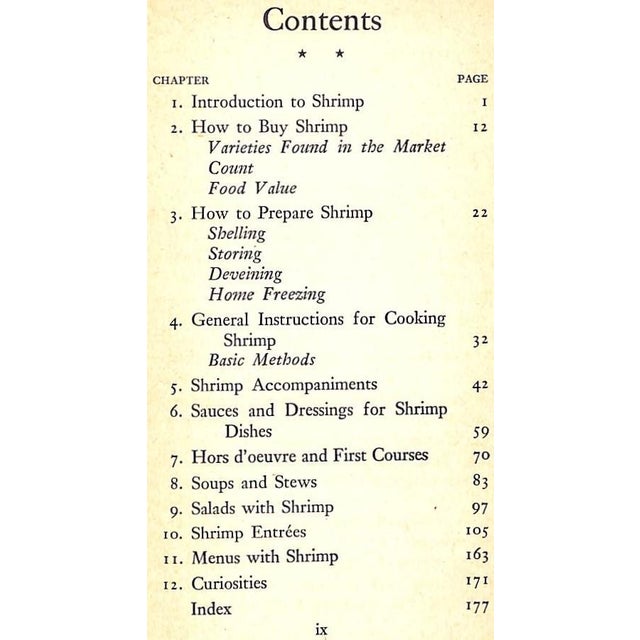 1950s "Shrimp Cookery Over 100 Recipes of Entrees, Appetizers, Stews, Salads" 1952 Worth, Helen For Sale - Image 5 of 9