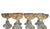 Set of 7 Saint Louis Gilded French Crystal Cluny Pattern Champagne Coupes.