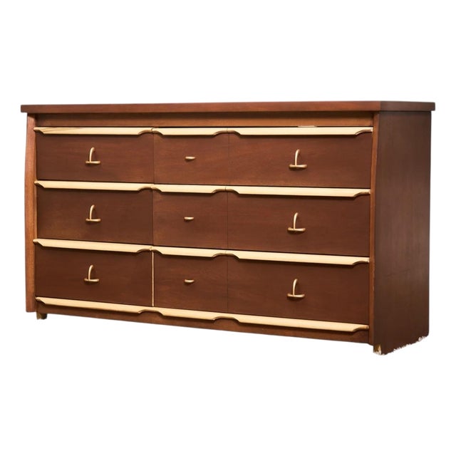 Mid 20th Century Two Tone Dresser For Sale