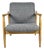Vintage Grey Fabric Armchair by E. Homma, 1960s For Sale