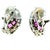 Ruby Red French 1950s 14k White Gold Diamond & Ruby Scroll Earrings, A Pair For Sale - Image 8 of 13