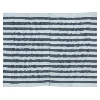 Modern Striped Shaggy Handmade Goat Hair Rug by Doris Leslie Blau For Sale