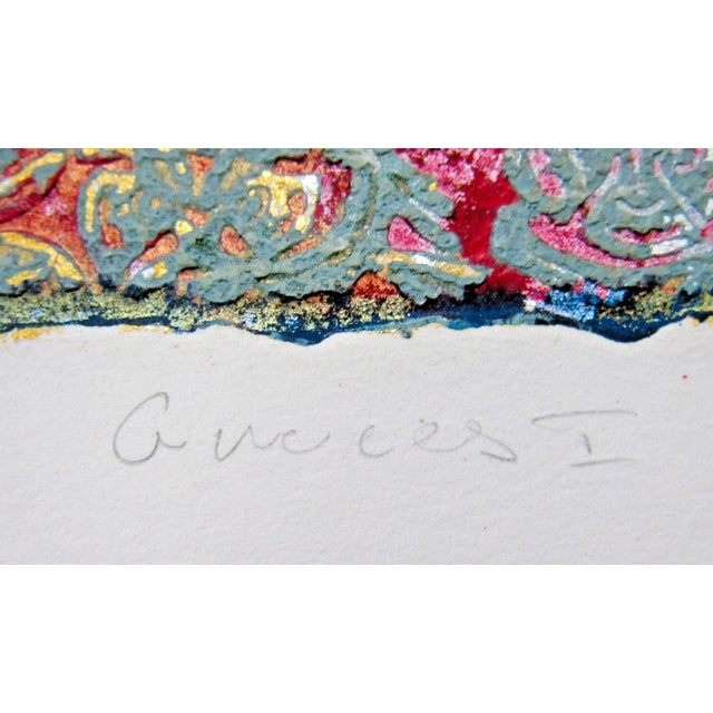 1990s Roy Tonkin "Graces I" Pencil Signed, Titled, Ap Glazed Etching Serigraph For Sale - Image 4 of 7