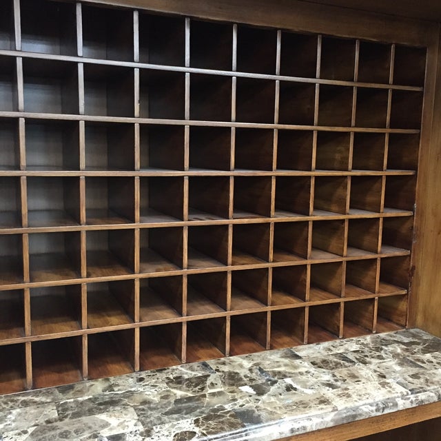 Ital Art Design Wine Armoire with Marble Table Chairish