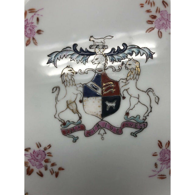 Antique Corsican French-Italian Coat of Arms Sola Viriue Invest Plate For Sale - Image 10 of 11