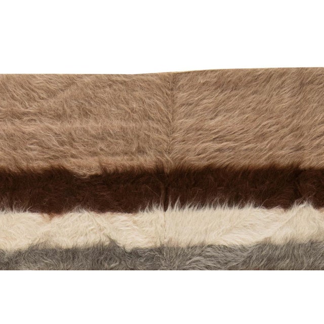 Taurus Collection Modern Striped Handmade Goat Hair Rug by Doris Leslie Blau For Sale In New York - Image 6 of 7