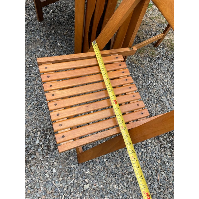 Brown Mid 20th Century Romanian Drop Leaf Dining Table & 4 Chairs For Sale - Image 8 of 11