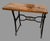 Vintage Antique Industrial Saltzman Chicago Cast Iron Table With Wooden Top A nice quality cast iron based table impressed...