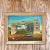 Wood Vintage Signed American Folk Art Farm Landscape Oil Painting For Sale - Image 7 of 13