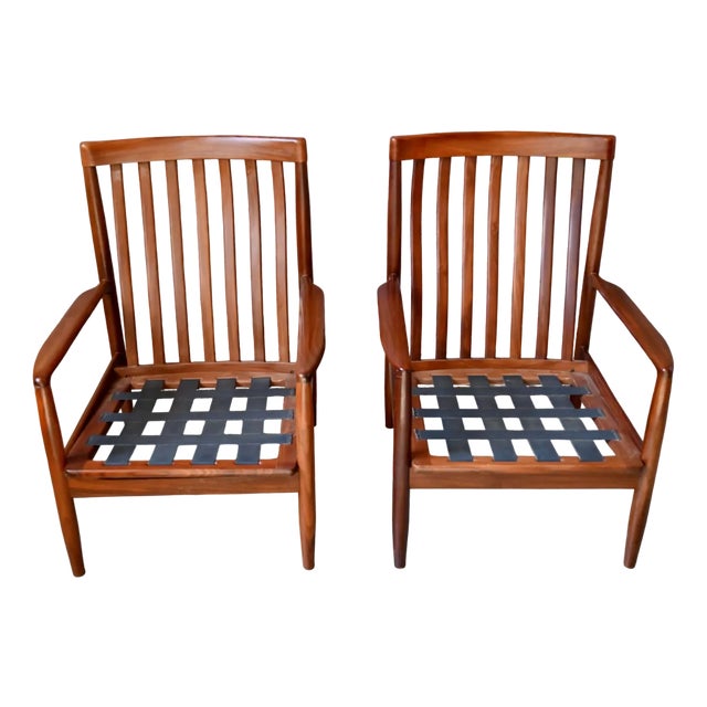 Set of Scandinavian Teak Armchairs by Grete Jalk For Sale