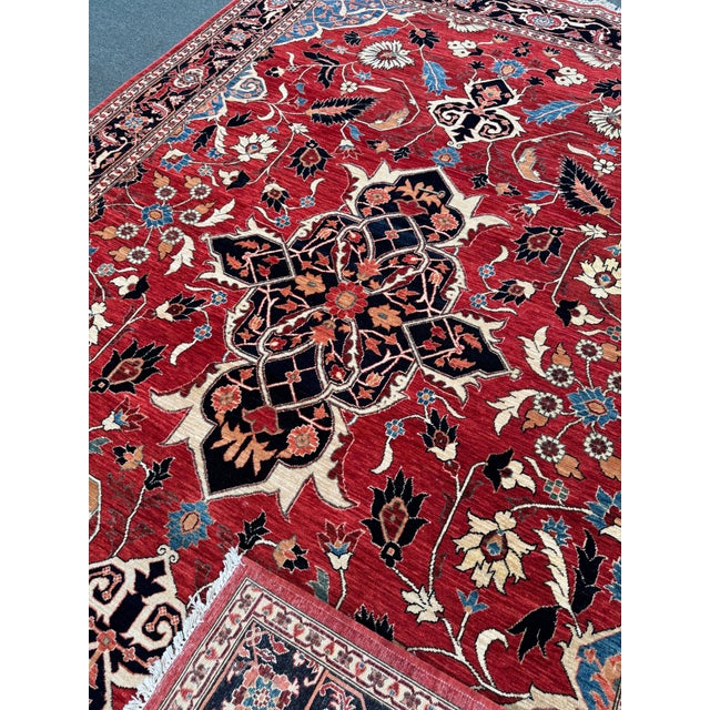 6ft 1in X 9ft Handmade Baktiari Wool Area Rug For Sale - Image 9 of 12