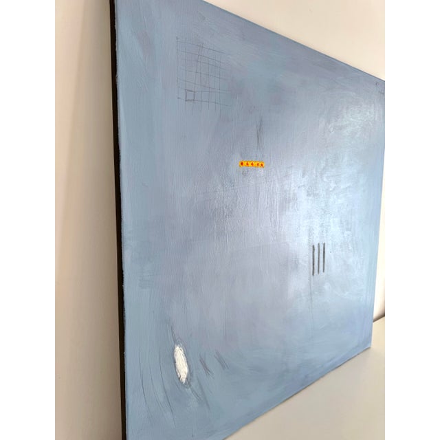 Contemporary Minimalist Abstract Painting – Modern Blue Wall Art on Canvas For Sale - Image 3 of 6