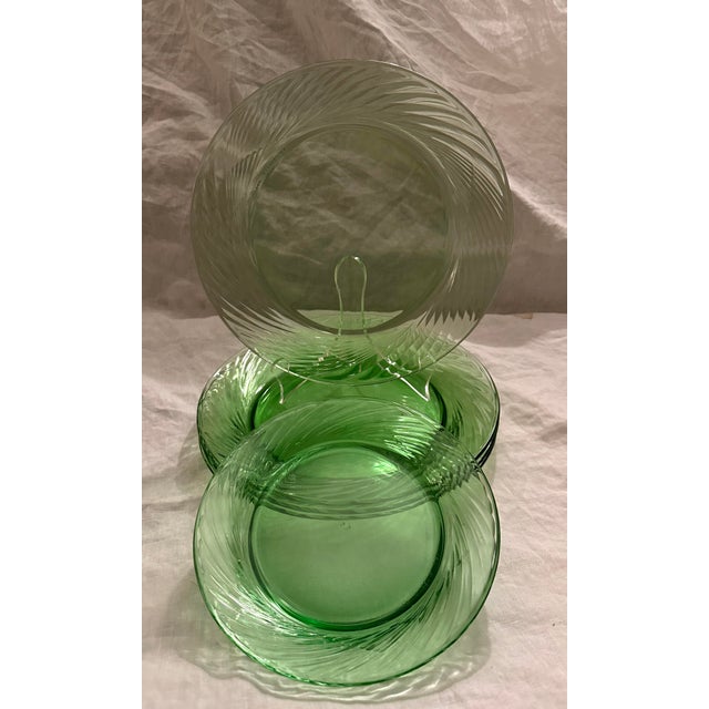 2000 - 2009 Festiva Spring Green by Corelle/Corning Dinner/Salad Plate Set of 7 For Sale - Image 5 of 5