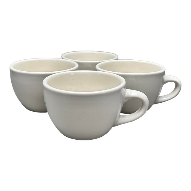 Vintage Beige Restaurant Ware Coffee Cups - Set of 4 For Sale