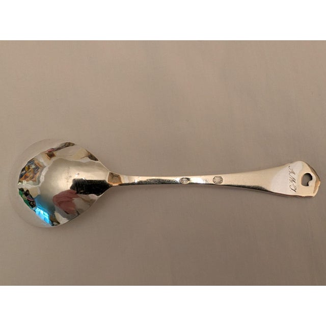 1910s 1918 Danish Sterling Silver Sugar Spoon For Sale - Image 5 of 15