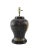 Late 20th Century Black Porcelain Temple Jar Lamp For Sale - Image 4 of 10