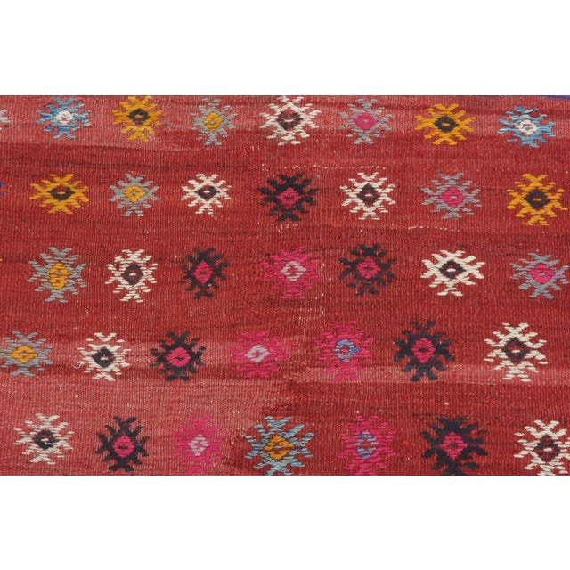Vintage Turkish Sardes Nomads Kilim Rug For Sale - Image 12 of 13