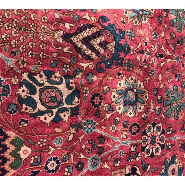 Scarlet 1920s Vintage Design Turkish Rug-13’8’x21’8" For Sale - Image 8 of 13
