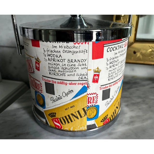 Mid 20th Century Mid 20th Century German Cocktail Recipe Ice Bucket For Sale - Image 5 of 7