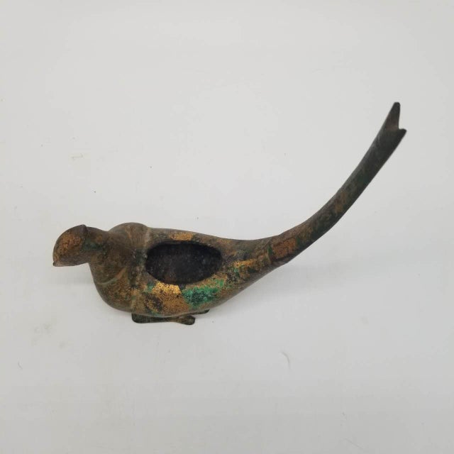 Vintage Japanese Bird Censer - Iron - Cast Iron Incense Burner For Sale - Image 4 of 15