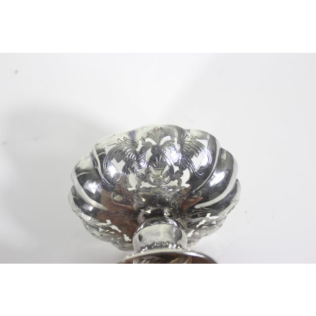 1910 Victorian Silver Plate Phoenix and Shield Ring or Candy Dish English Silverplate For Sale - Image 15 of 16