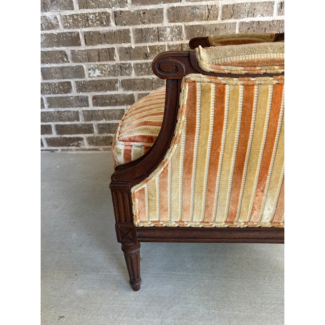Vintage Henredon Louis XVI Style Square Back Bergère Chair For Sale In Little Rock - Image 6 of 18