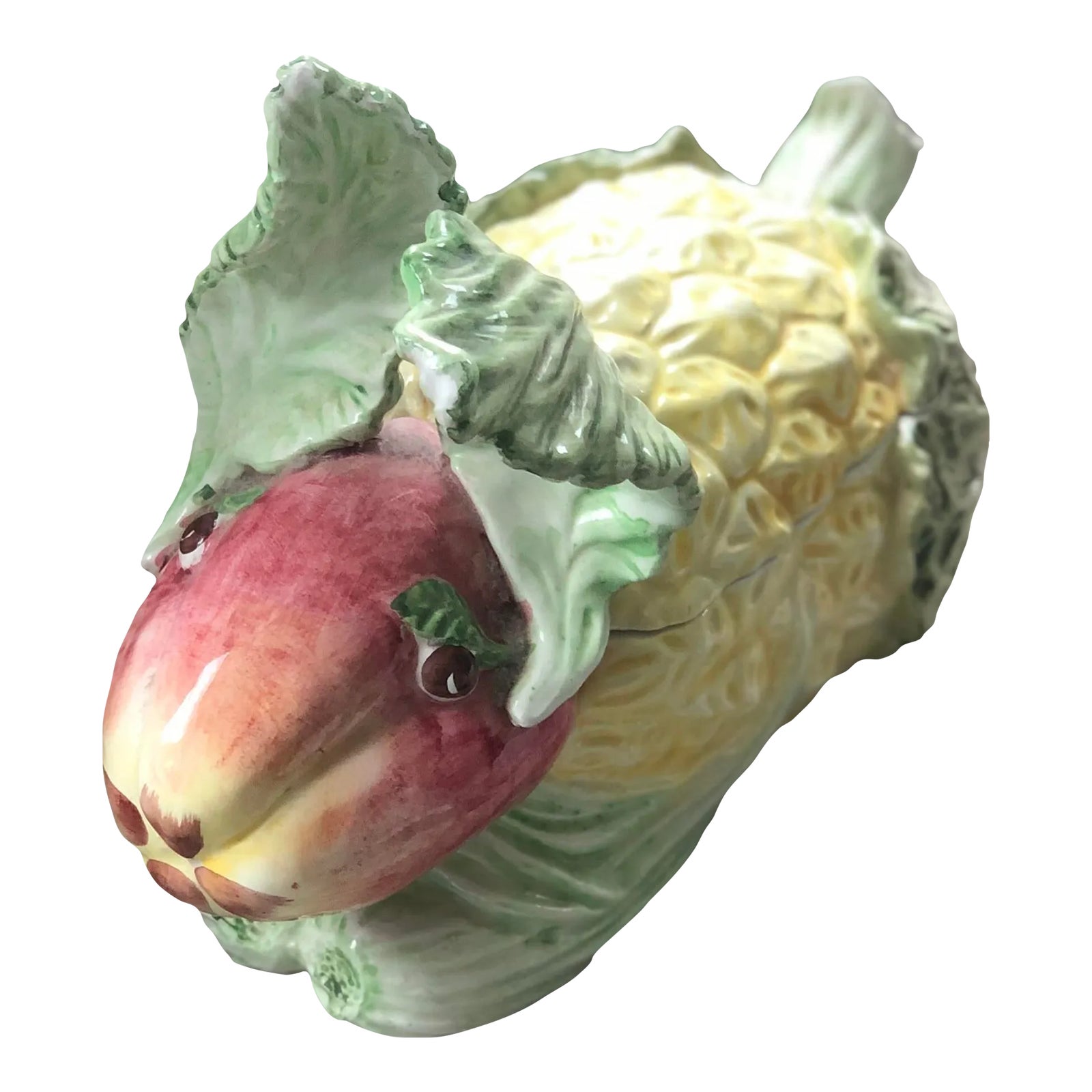 1980s Italian Majolica Rabbit Tureen by Vietri | Chairish